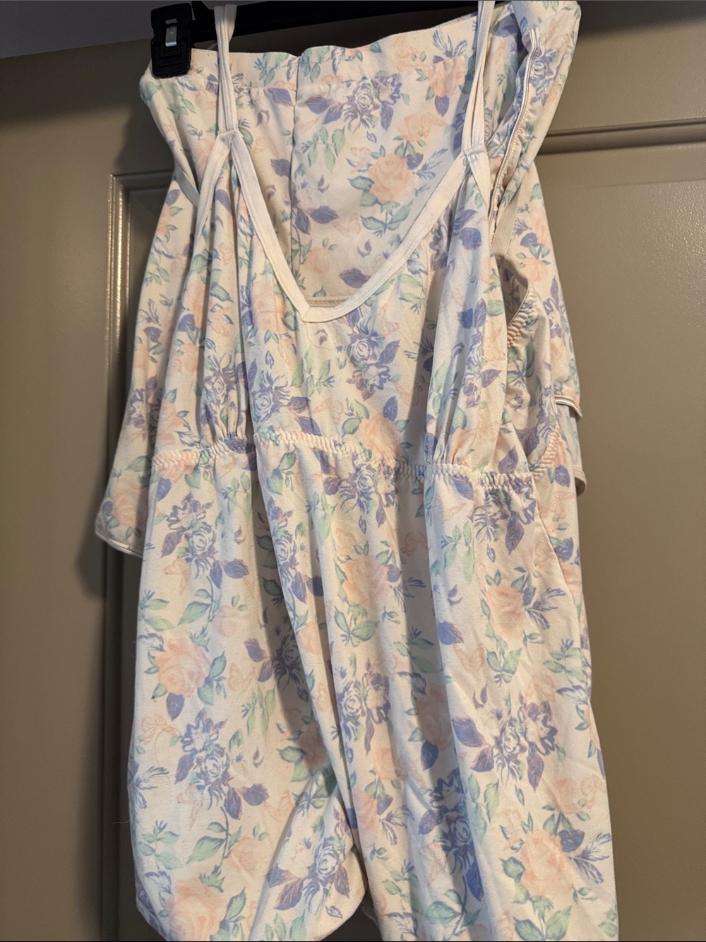 Pastel Floral Summer Dress - Spaghetti Strap